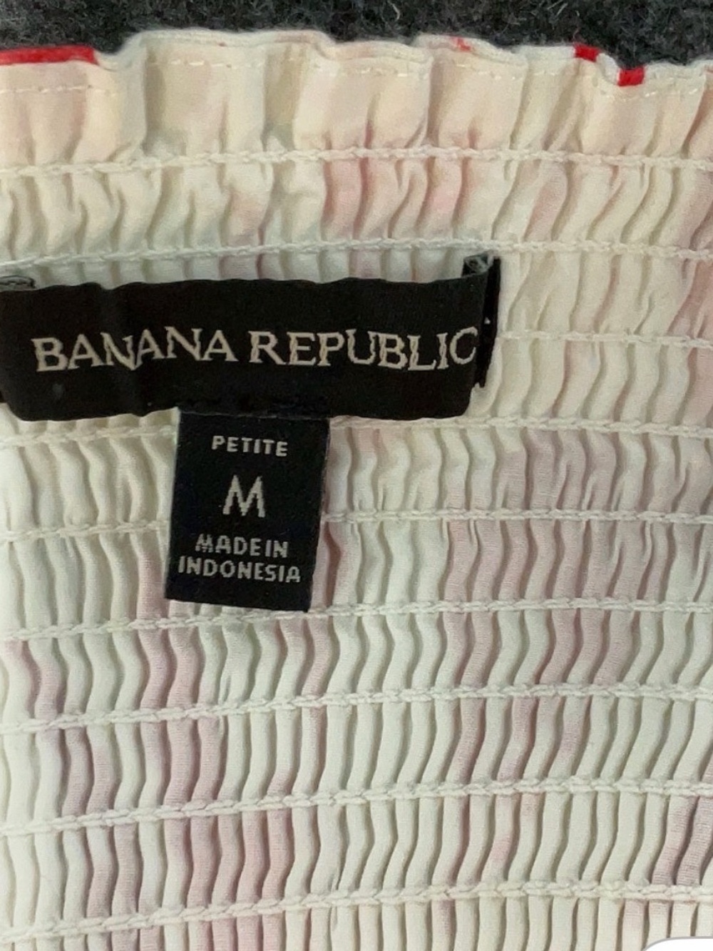 Banana Republic White Floral Puff Sleeve Peplum Top - Picture 3 of 3